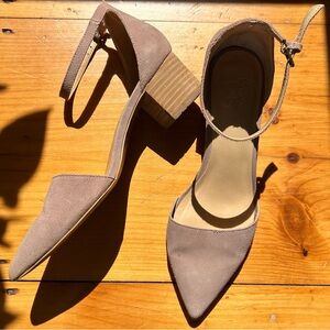 Blush Block Heel with Ankle Strap